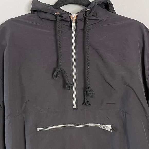 Danielle GUIZIO Hooded Windbreaker Zipper Pocket Black Size S Softshell Festival - Picture 4 of 14